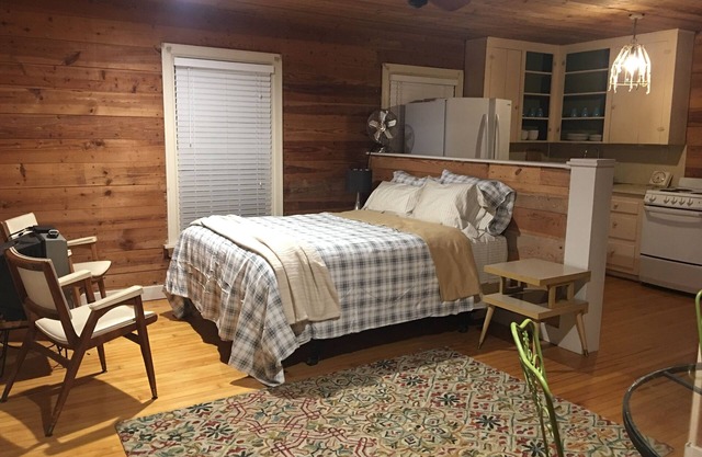 Desirable Elmwood location. Tudor style garage apt studio w/central heat& a/c.