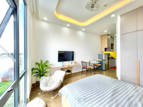 Dr 501 Modern studio with city view and kitchen