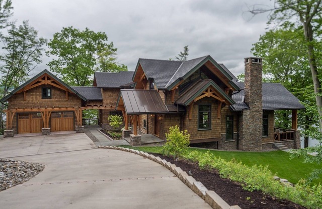 Dramatic Lakefront Timberframe Home