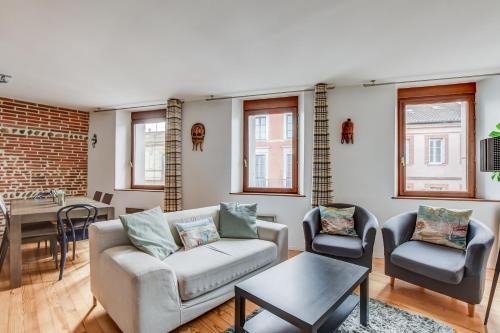 Duplex Tolosa - Pont-Neuf, Dôme de la Grave, 2 BDRs 85m2, AC, Free private car park 200m away - T3 85m2 avec clim, parking couvert gratuit à 200m