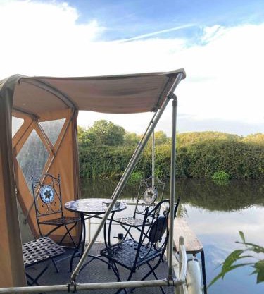 Dutch Cruiser Ship on a Tranquil Secluded River
