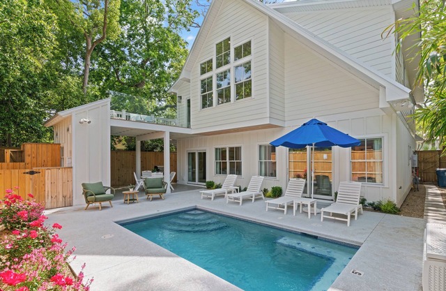 Enchanted Hideaway, Stunning Home Steps Away from the Beach, Private Heated Pool!