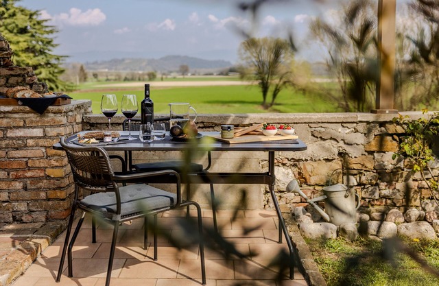 Enchanting view from the walls of Leonardo da Vinci's castle.