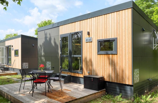 Experience a real Tiny House vacation close to nature at Camping Park Wemding!