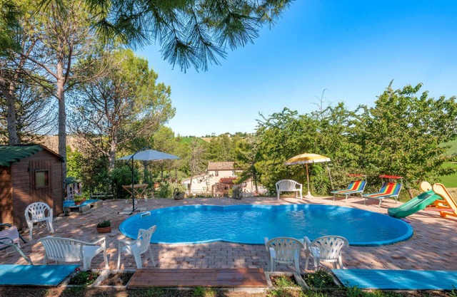 Family-friendly holiday home with large garden and swimming pool.