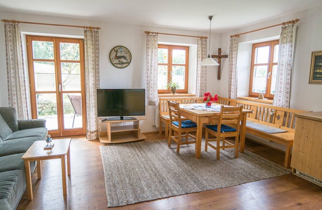 Ferienwohnung mit Terrasse auf Bauernhof