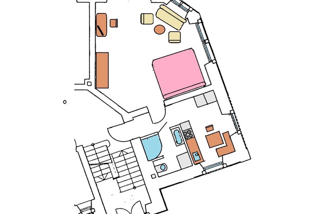 Ferienwohnung Royal, 50qm, 1 Schlafzimmer, max. 2 Personen