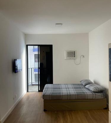 Flat perto da praia com piscina na cobertura