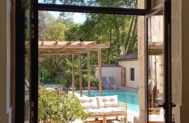 Former stables of Château Emile Loubet next to a park.