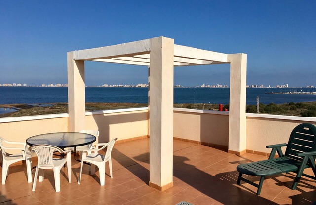 Front line sea view penthouse apartment, roof terrace, communal pool