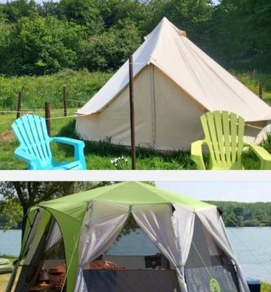 'Glamping' tents one of three to rent fully equipped private equipped kitchen tents too