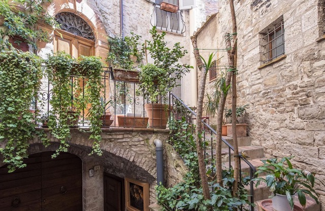 Gorgeous typical historic apartment with views and outdoor landing with table