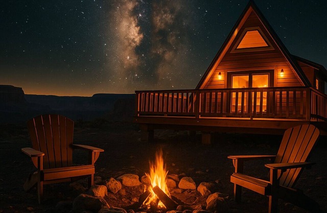 Grand Canyon A-Frame Hot tub & Sauna
