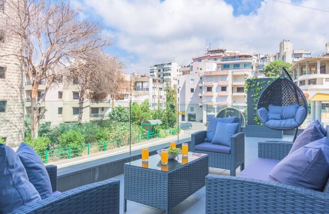 Grey 103 2-Bedroom Apartment W/Terrace in Awkar