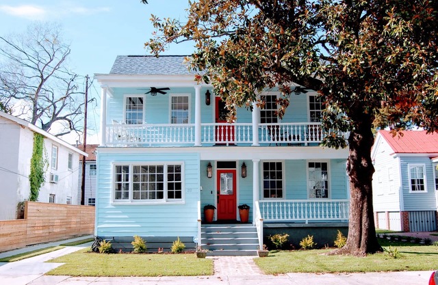 Historic Charleston Blue House in downtown Charleston