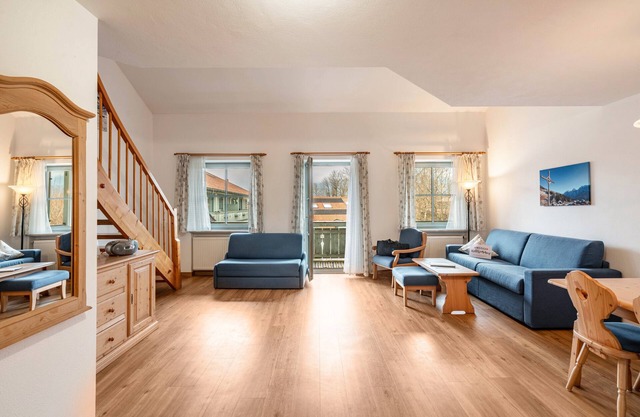 Holiday Apartment 'Brünnstein-Zimmer 46' with Pool, Shared Garden and Sauna