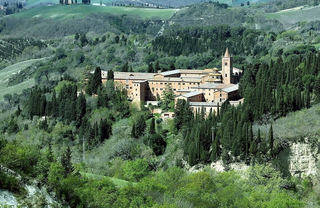 Holiday home "L'Edera" with view over the gullies of the Crete Senesi and garden