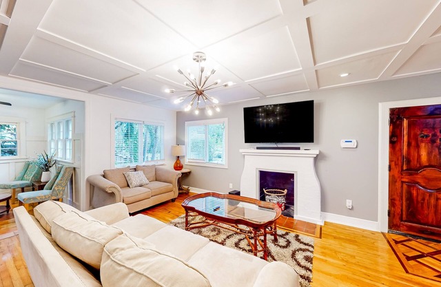 Home near the beach with a private pool, BBQ, patio, & AC