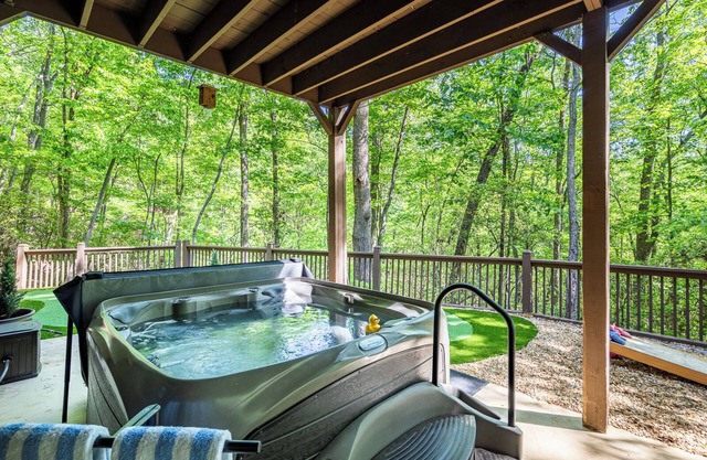 Hot Tub&Putting @ N GA Mtns! Pool,Lake,Golf,Tennis,Boat Rentals.Pets! Sleeps 13+