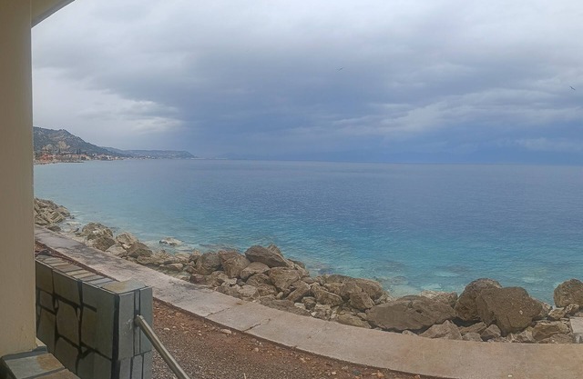 House next to the beach.