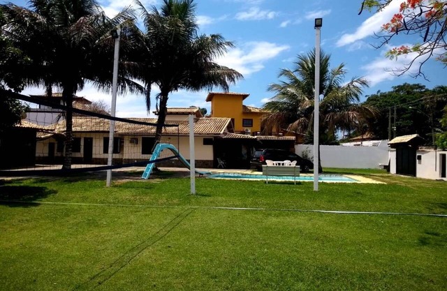 House with a big area where you can play footbal, swim, make barbecue