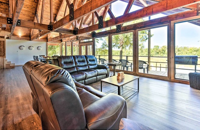 Houston Riverfront Cabin w/ Private Beach & Dock!