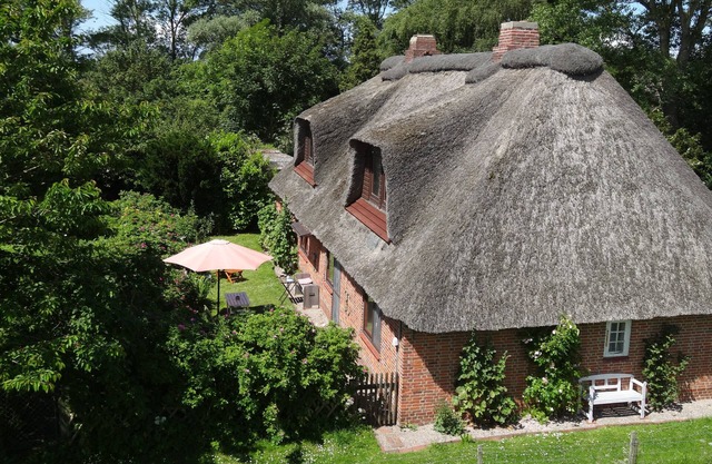 Idyllic thatched house directly on the Eider dike for 2 to 10 people