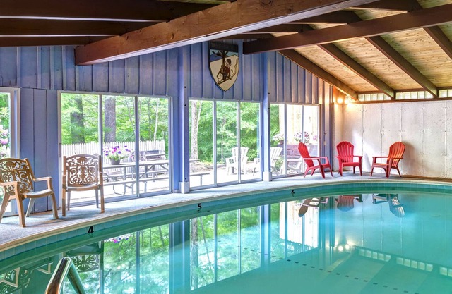 Imagine Floating in Our Heated INDOOR Pool then Relaxing in our Toasty Sauna Too
