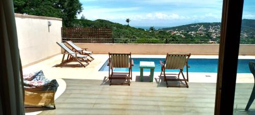 La Palma Casa com 2 Quartos, Piscina e Vista Mar