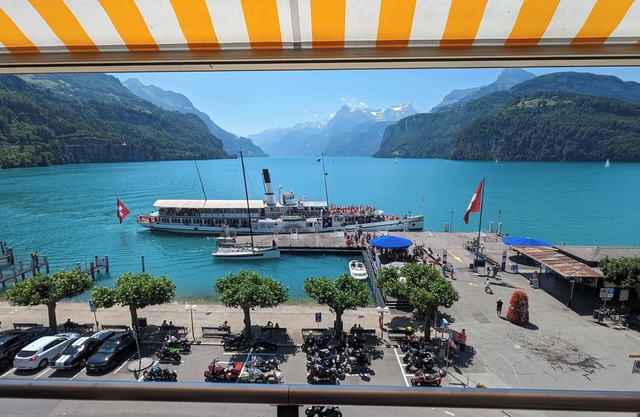 Lake Lucerne apt: spectacular lakeside view, central, family friendly