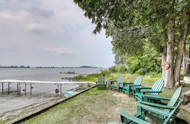 Lakefront Home on Lake Champlain with fireplace & screened porch!