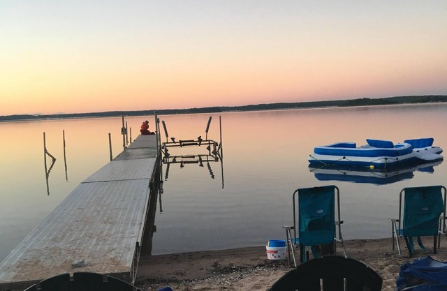 Lakefront house on beautiful Shell Lake, summer fun or winter wonderland.