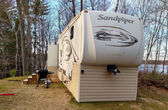 Lakefront private camping.