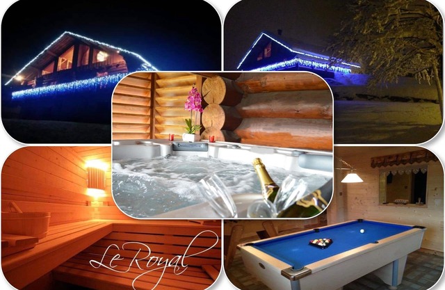 Large log CHALET Spa Sauna Pool Table Wifi