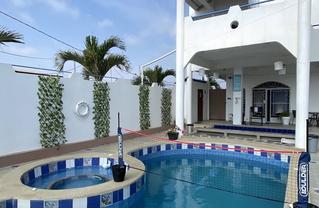 Large private villa with a pool and jacuzzi, close to the beach
