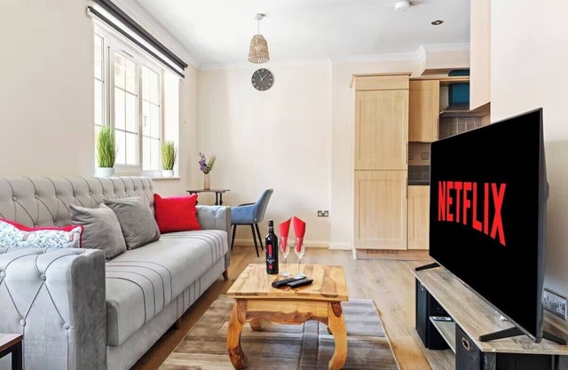 Leicester1BR-WiFi-ModernApt-Kitchen-Sleeps2