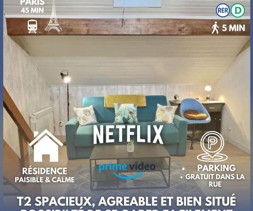 LES OISEAUX - WIFI Fibre - PARKING - PROCHE RER D