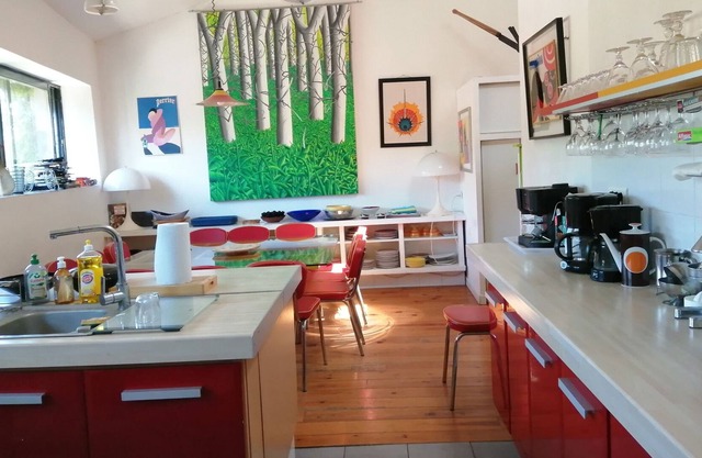 lodging in an art gallery in Cathar country