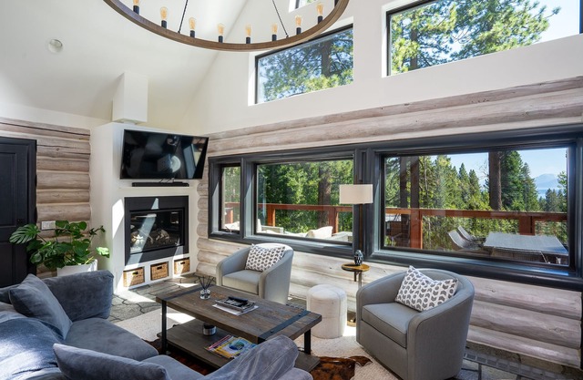 Log Cabin Offers Peek of Lake, Perfect Escape in Tahoe City