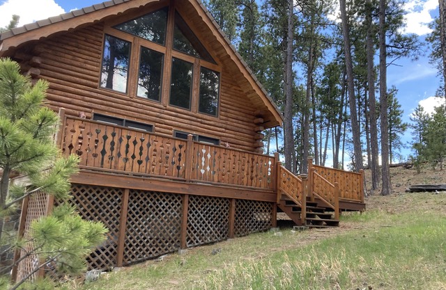 Log cabin nestled in ponderosa pine - 5 mi between Pactola and Sheridan Lakes