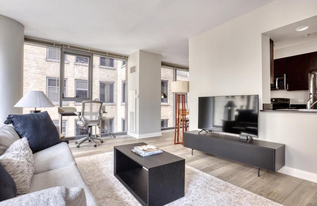 Loop 1BR w gym pool lounge 1 block from L CHI-671