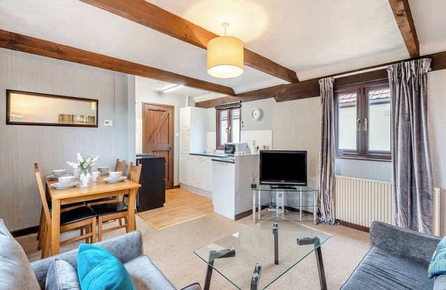 Lovely barn in a beautiful setting with swimming pool.