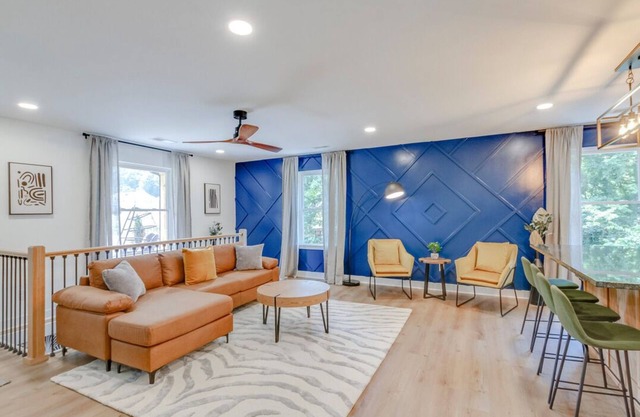 Luxe 4-Bed Retreat w/Game Room & Deck – 10 Min to Downtown