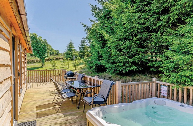 Luxurious lodge with stunning countryside views.