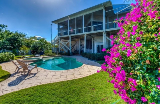 Luxury 4 PLUS bedroom pool home with private dock on Kettle Harbor!