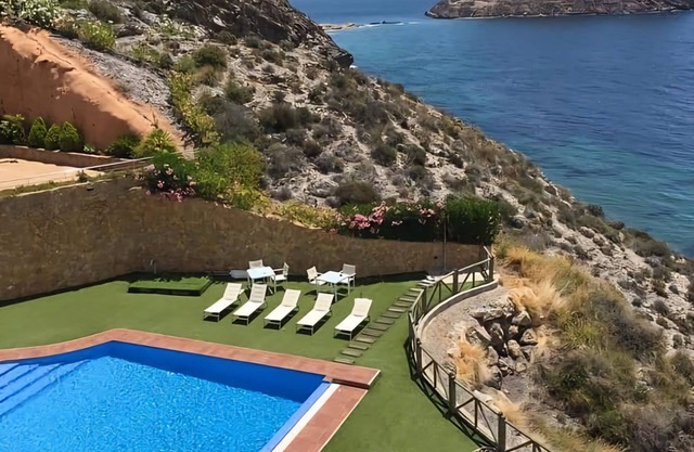 Luxury apartment with spectacular sea views with communal pool.