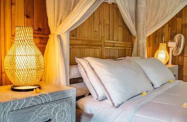 Luxury bamboo romantic, private villa , private pool and garden.