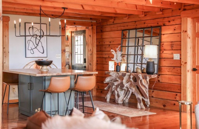 Luxury, Curated Lakefront Cabin with New Hot Tub. Near Breweries and Vineyards!