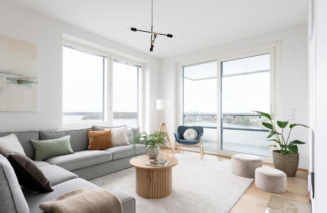 Luxury penthouse with stunning sea views & private sauna