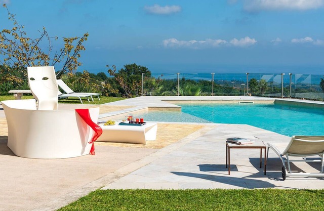 Luxury private villa with sea views on Mt Etna